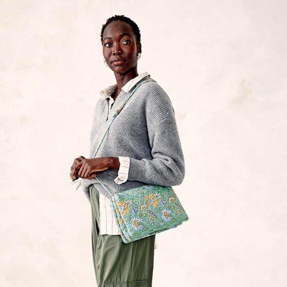 Vera Bradley Premium Cotton Foxbury Crossbody Bag, Gemstone Paisley - NWT - Picture 6 of 6